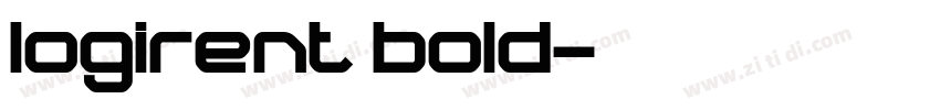 logirent bold字体转换
